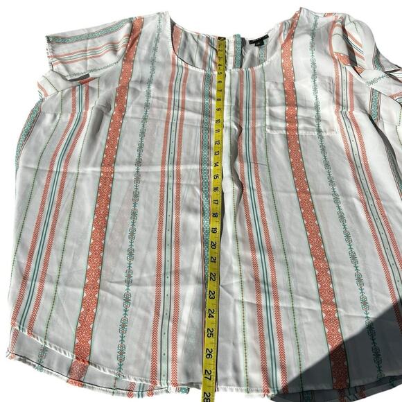 Torrid 4 ( 26) (4X) scoop neck tunic, stripe buttons down the back - Picture 6 of 9